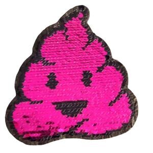 POO-MOJI Self-Stick Stick-On Reversible Sequined Transition Jacket Patch Appliqu
